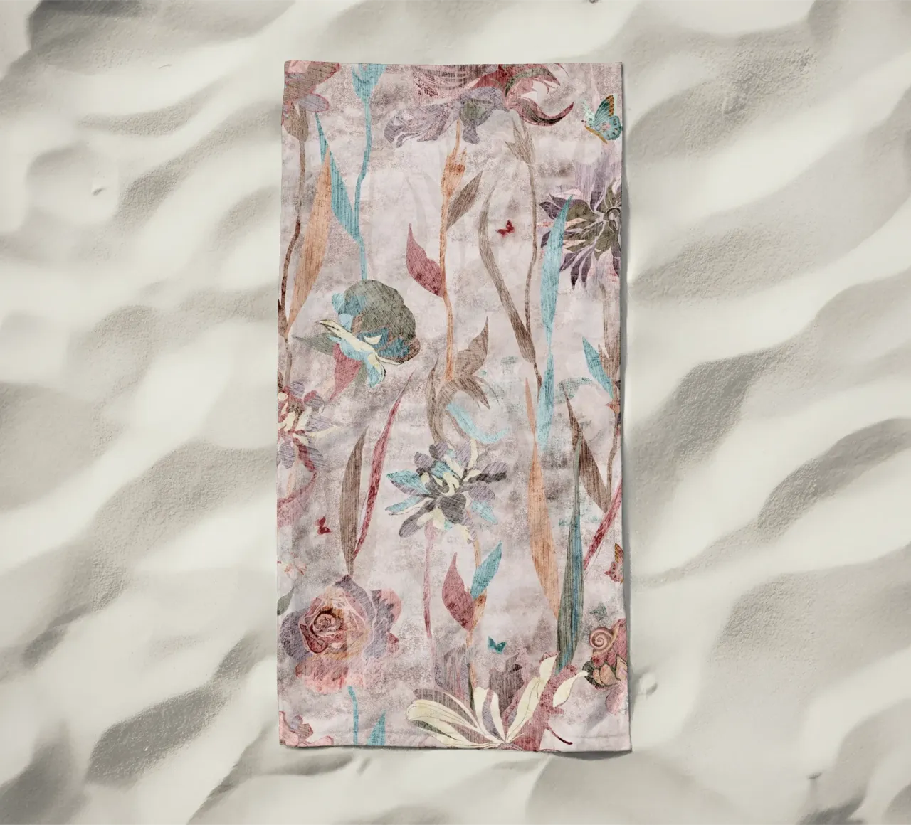 puzzle in fiore telo mare da Giulio Iurissevich