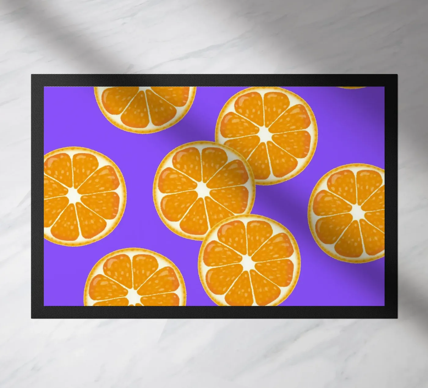 Oranges pattern Fußmatte von Happypatterns