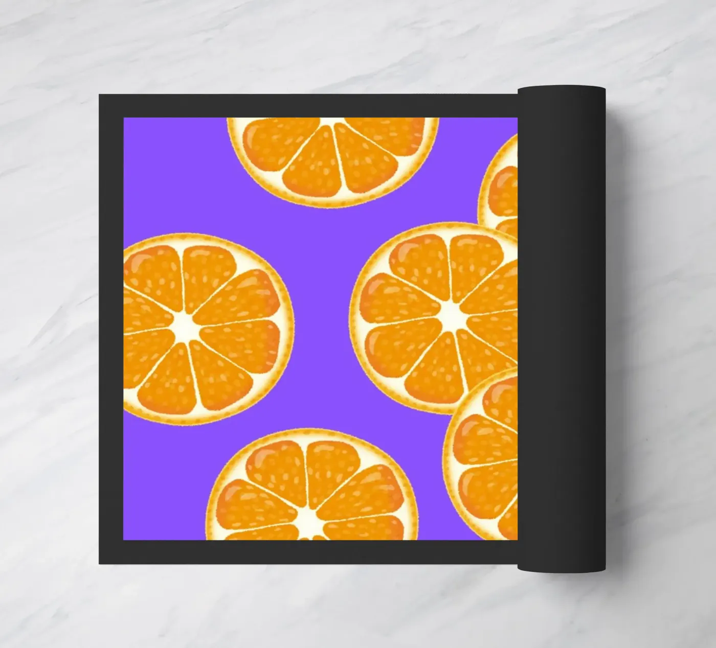 Oranges pattern Fußmatte von Happypatterns