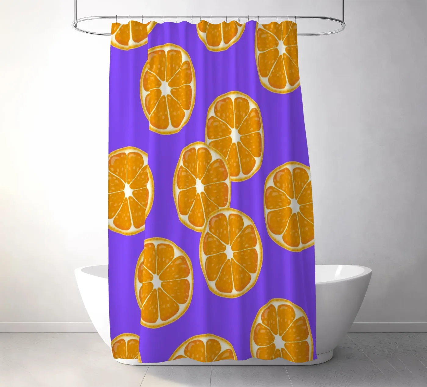 Oranges pattern douchegordijn van Happypatterns