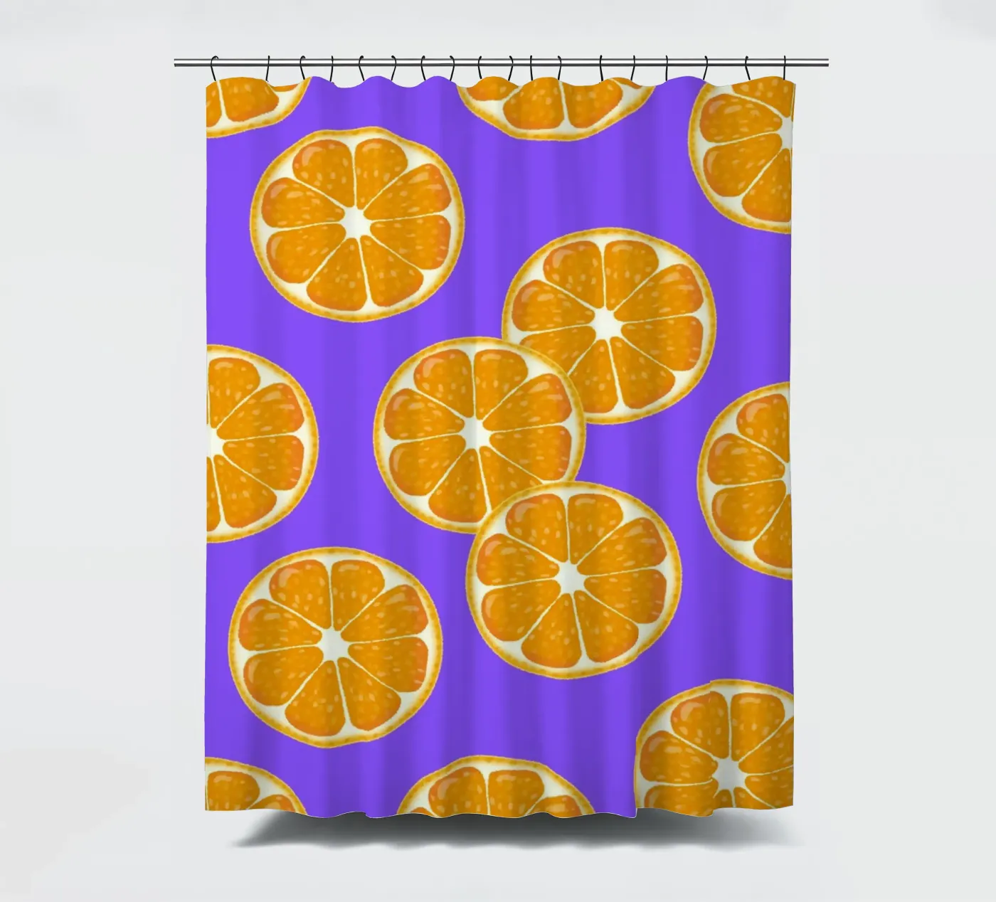 Oranges pattern douchegordijn van Happypatterns