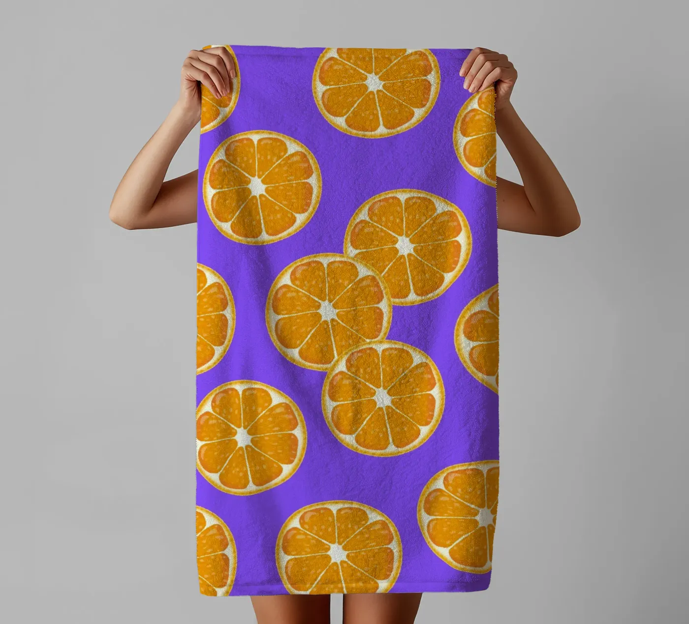 Oranges pattern Handtuch von Happypatterns