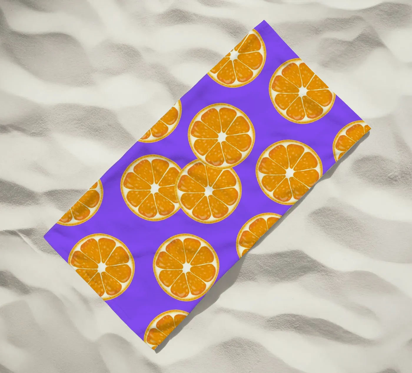 Oranges pattern strandhanddoek van Happypatterns