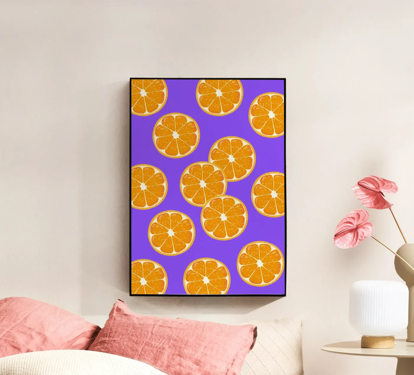 Oranges pattern acryl van Happypatterns