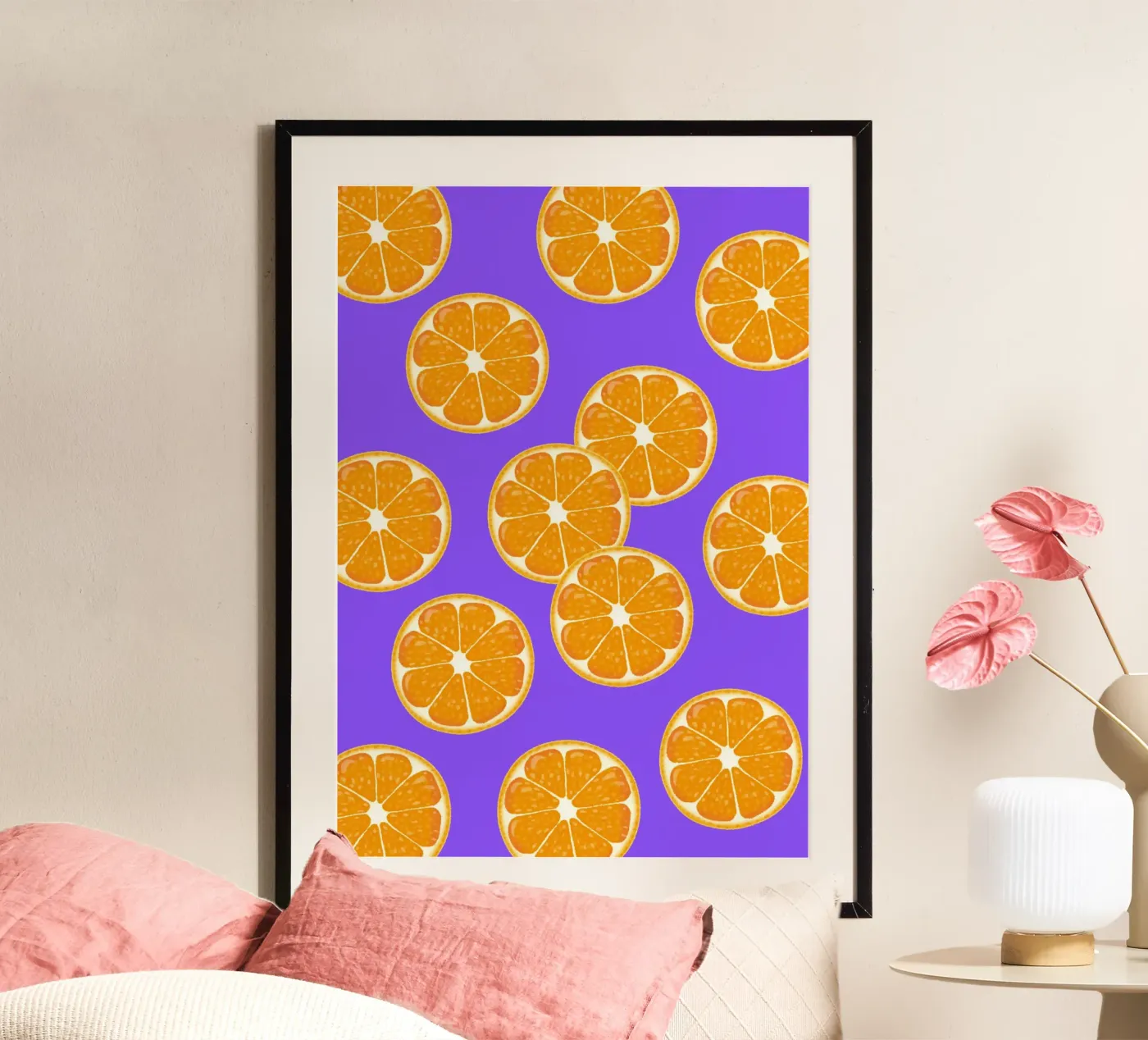 Oranges pattern Poster von Happypatterns