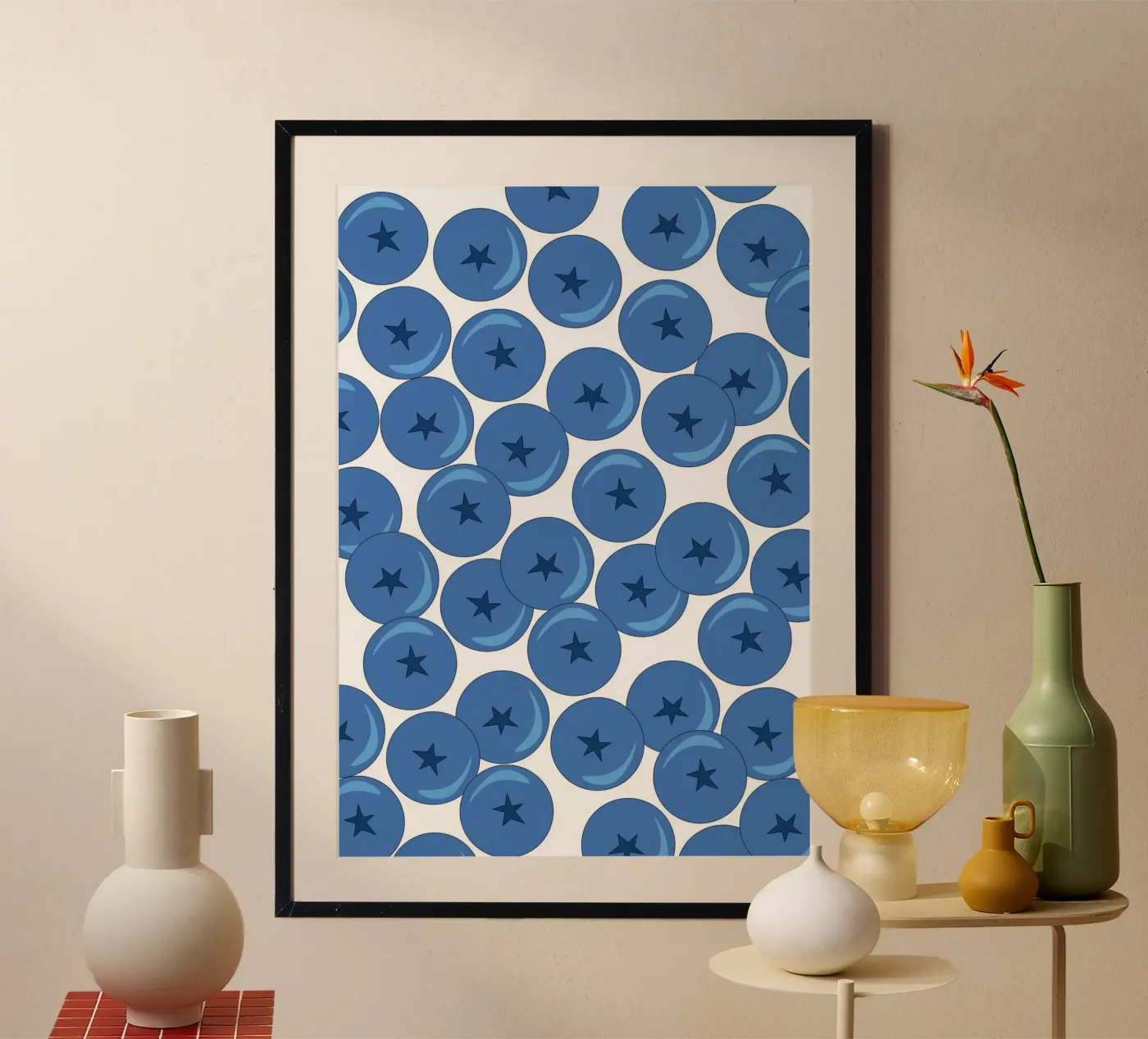 Blueberries poster da Happypatterns