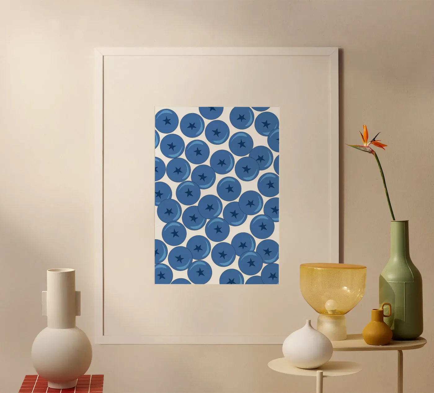Blueberries poster da Happypatterns