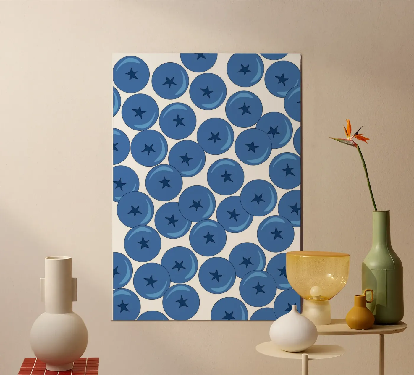 Blueberries poster da Happypatterns