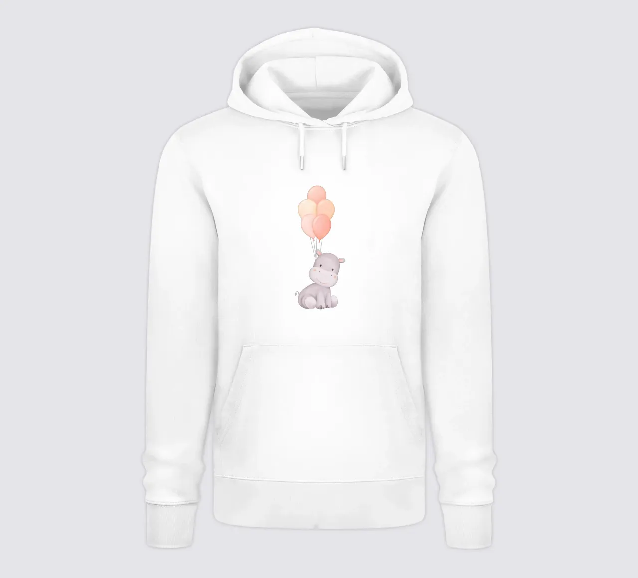 Sueño alegre del hipopótamo sudadera con capucha de Doodle Dreams Art