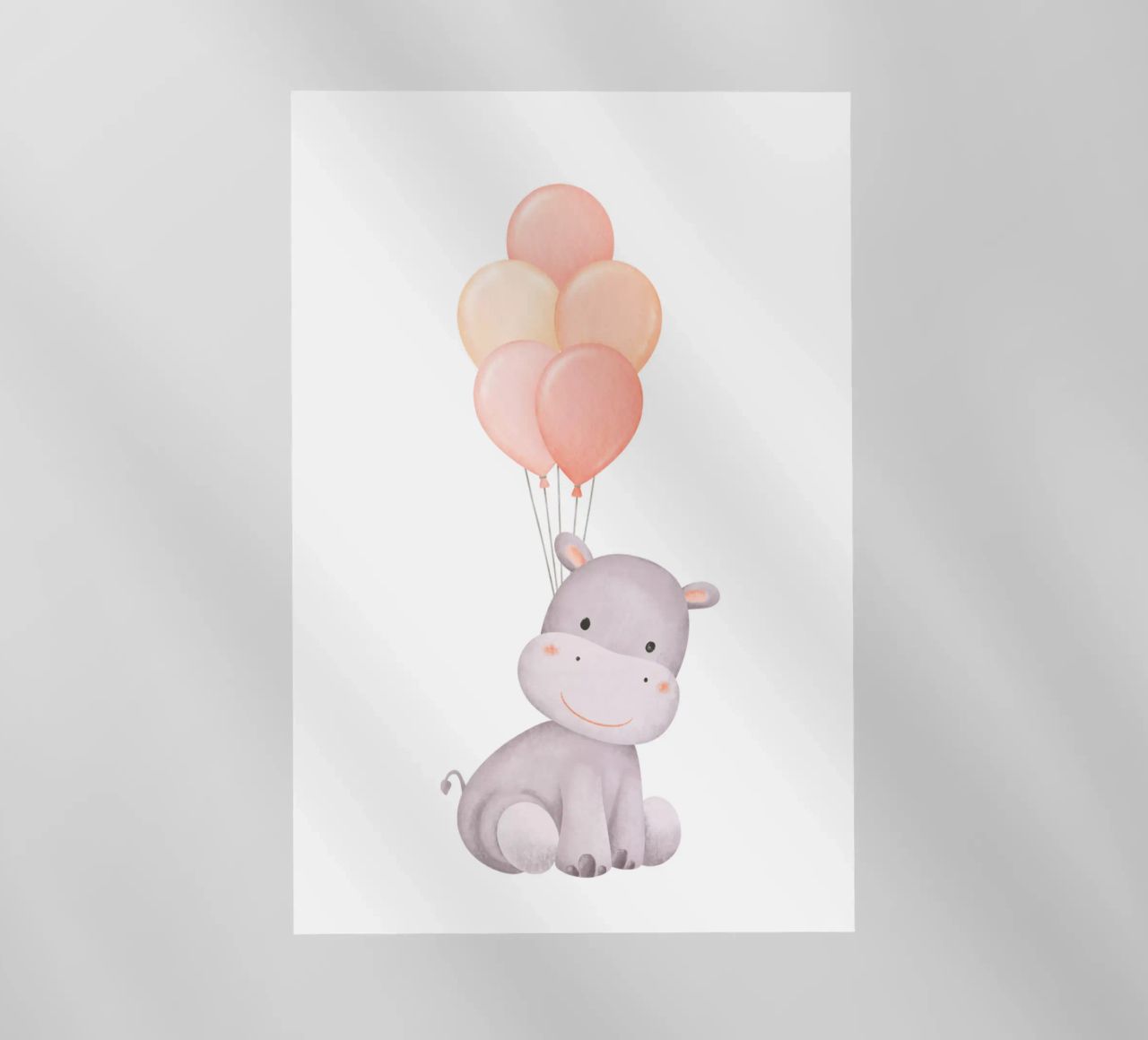 Sogno di un ippopotamo allegro pellicola backlit da Doodle Dreams Art