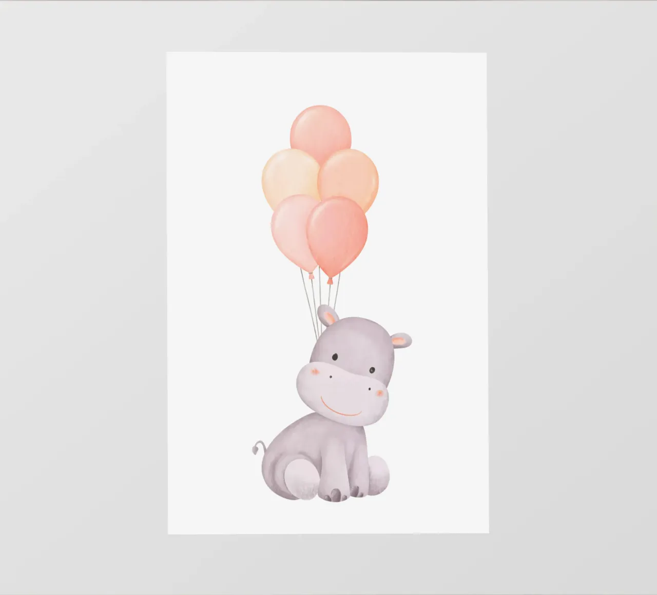 Sogno di un ippopotamo allegro telo in pvc da Doodle Dreams Art