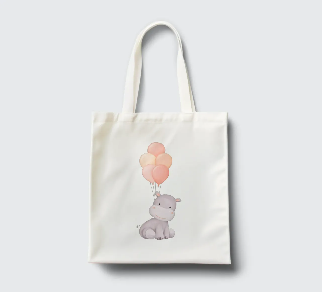 Sogno di un ippopotamo allegro borsa in juta da Doodle Dreams Art