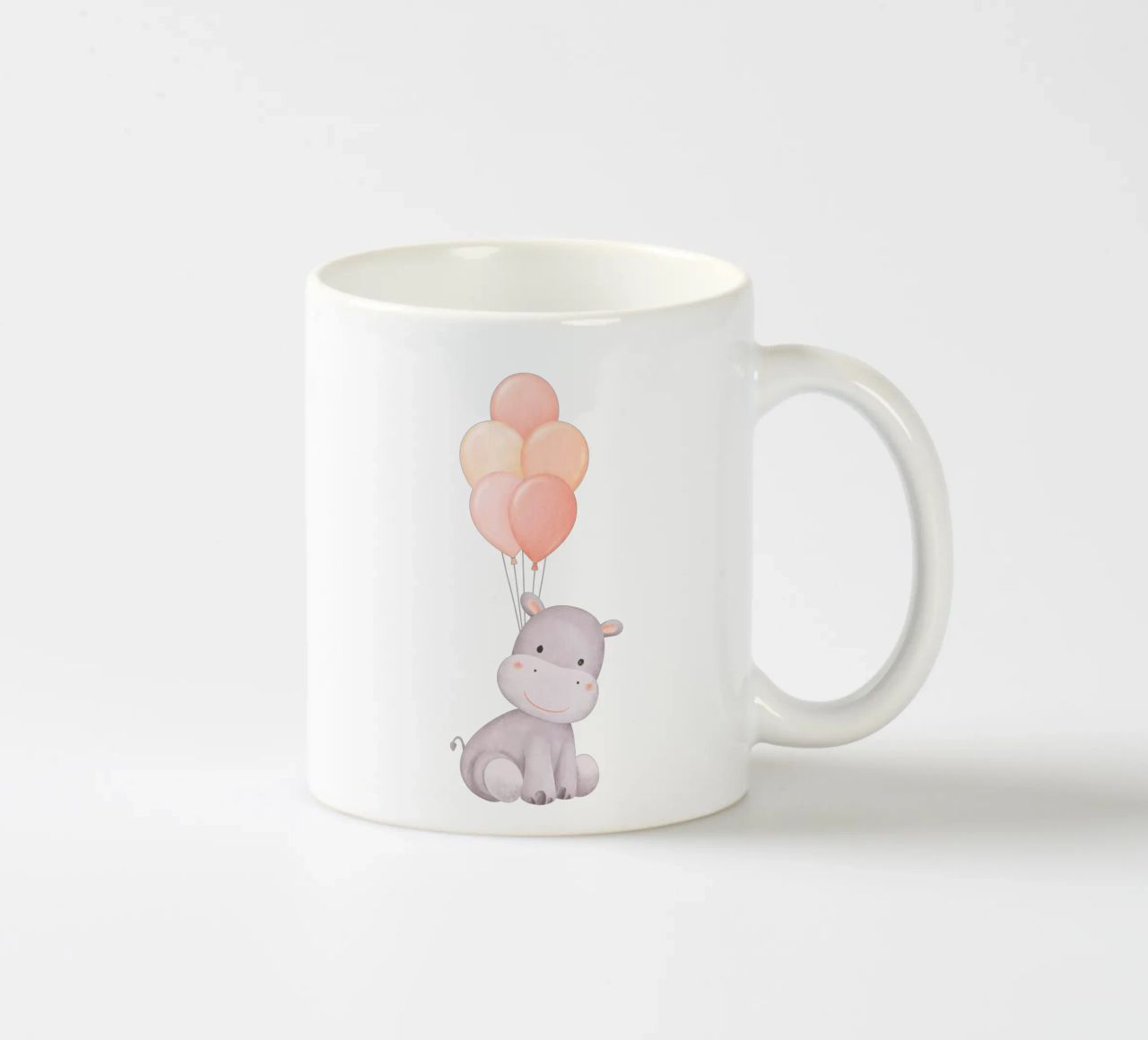 Sogno di un ippopotamo allegro tazza in ceramica da Doodle Dreams Art