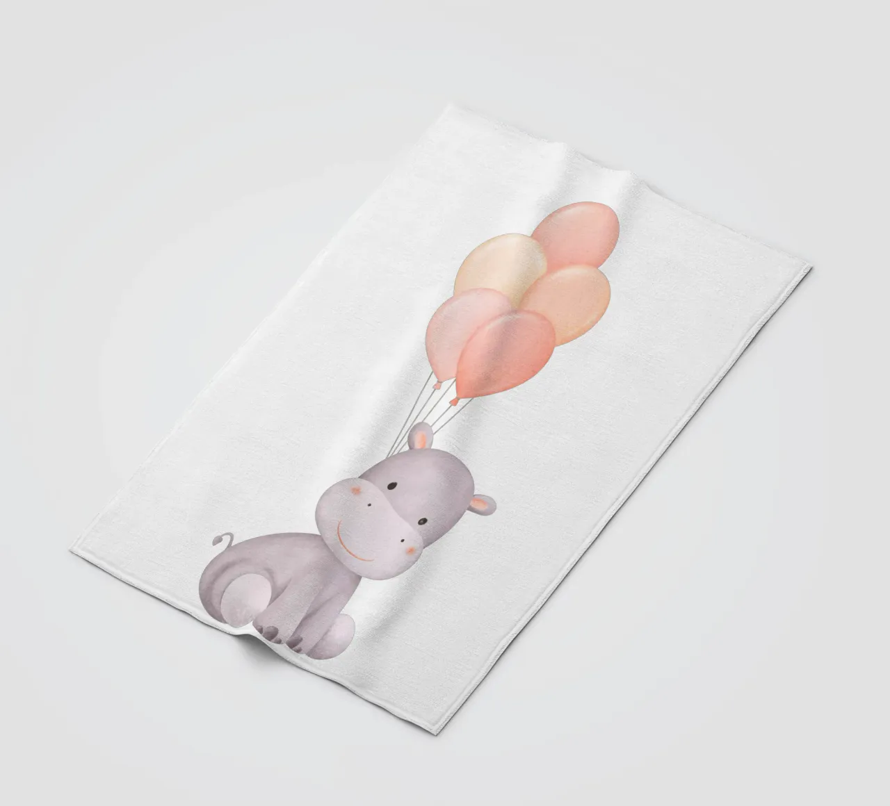 Sogno di un ippopotamo allegro coperta in pile da Doodle Dreams Art