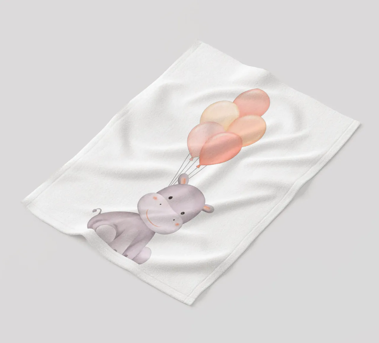 Sogno di un ippopotamo allegro coperta in pile da Doodle Dreams Art