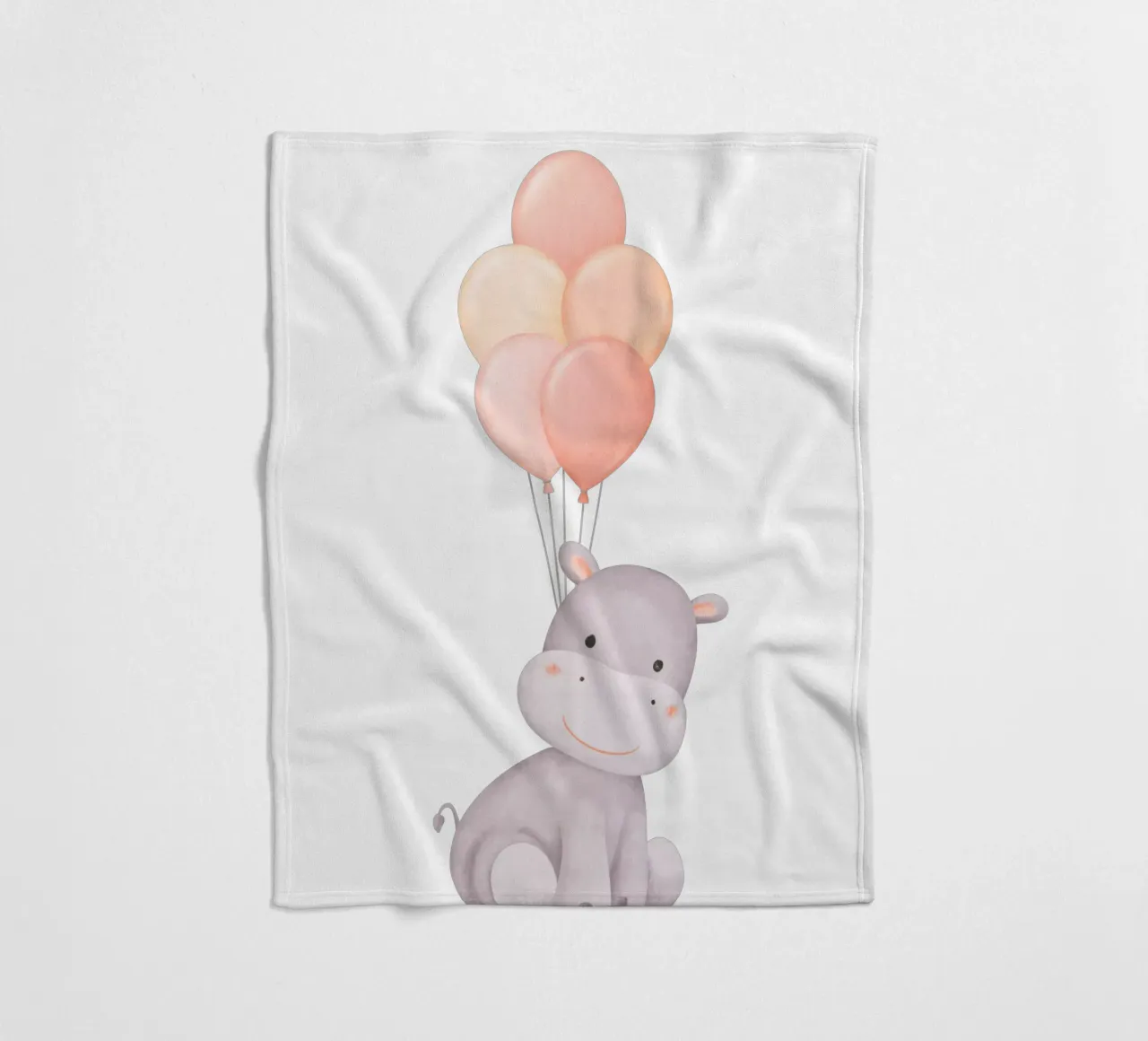Sogno di un ippopotamo allegro coperta in pile da Doodle Dreams Art
