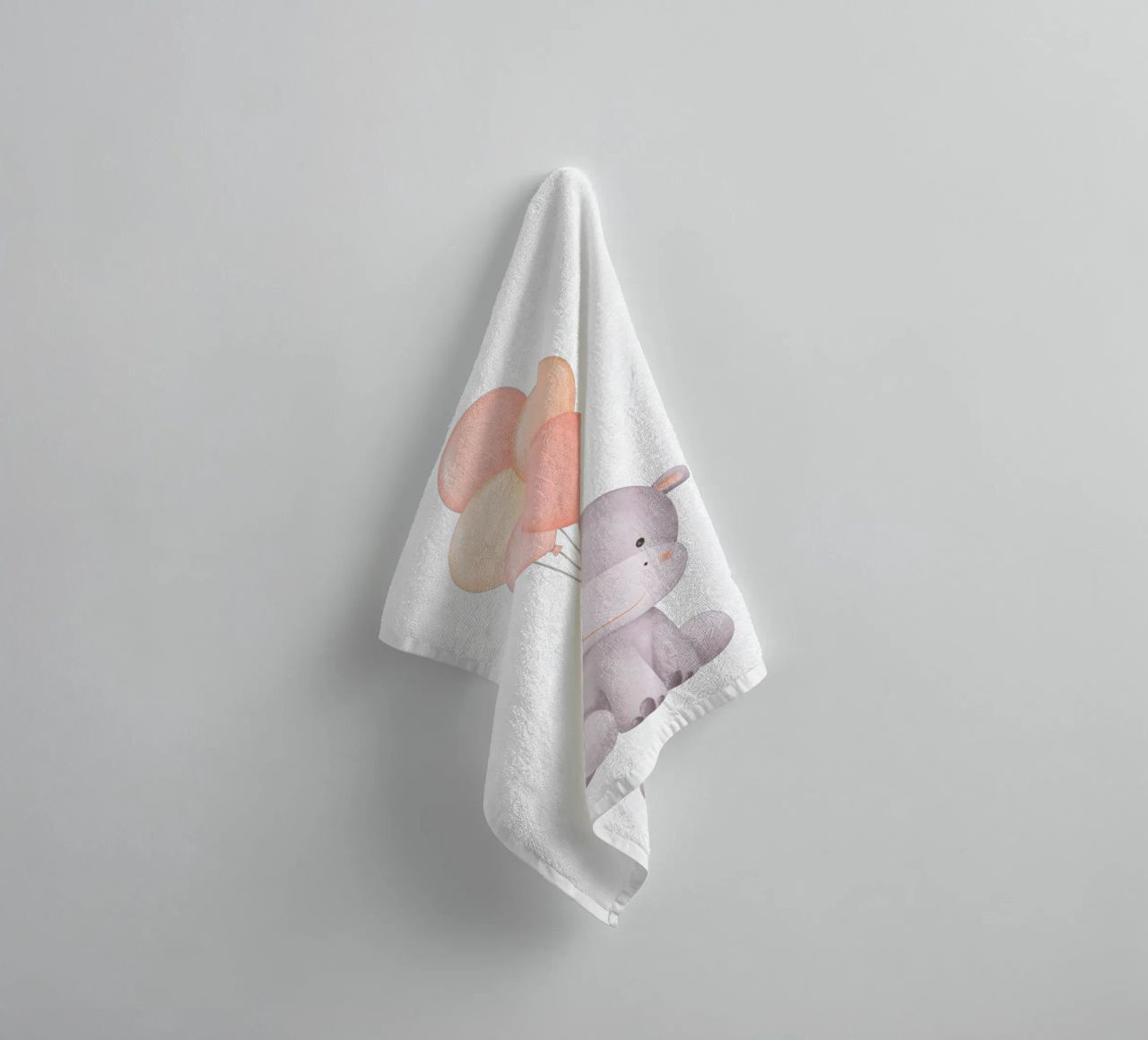 Sogno di un ippopotamo allegro asciugamano da bagno da Doodle Dreams Art