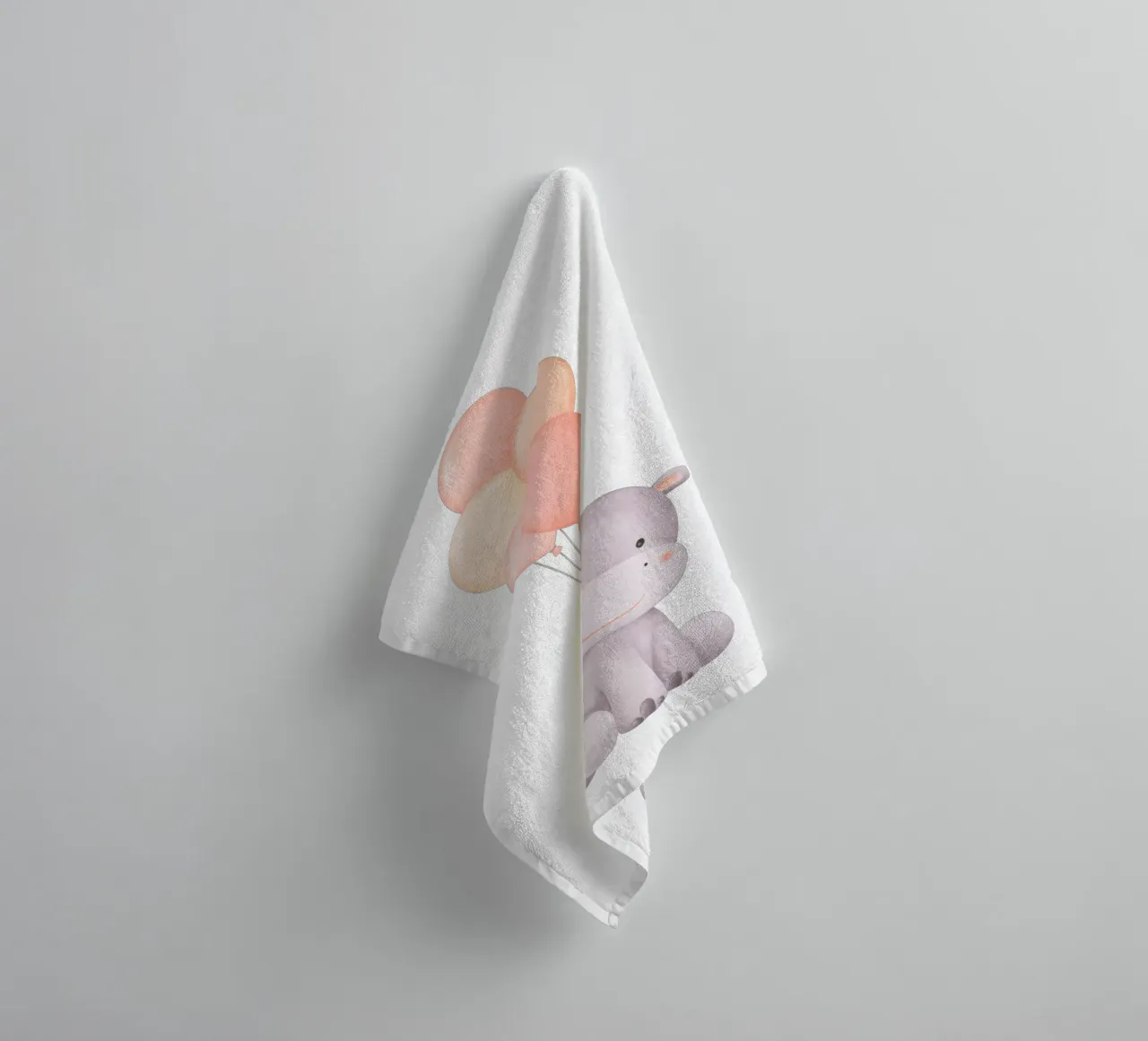 Sogno di un ippopotamo allegro asciugamano da bagno da Doodle Dreams Art