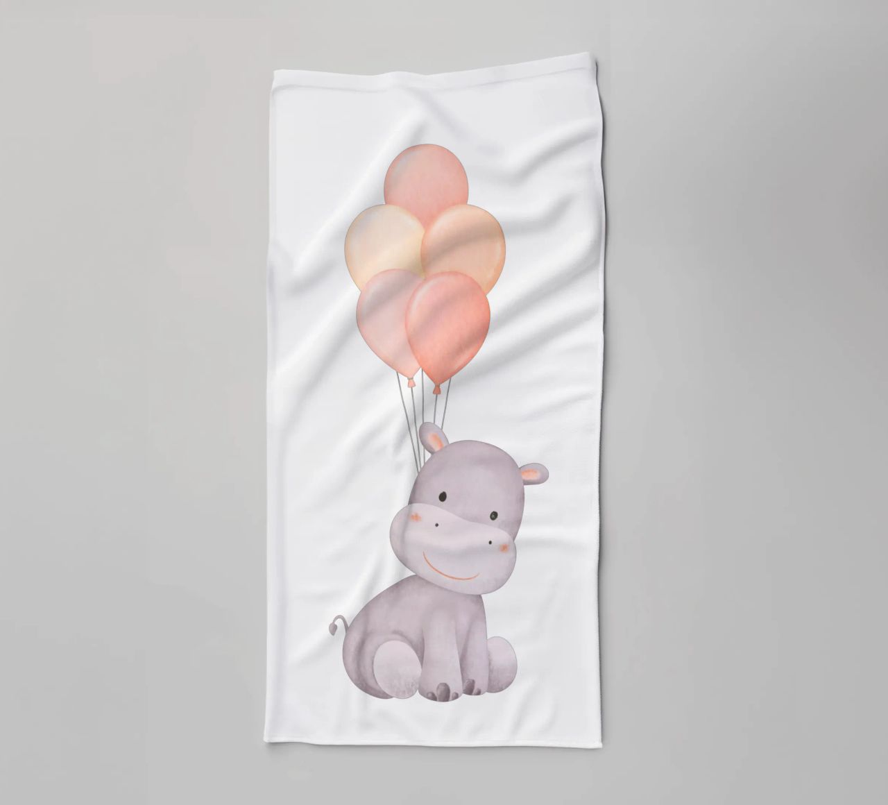 Sogno di un ippopotamo allegro asciugamano da bagno da Doodle Dreams Art