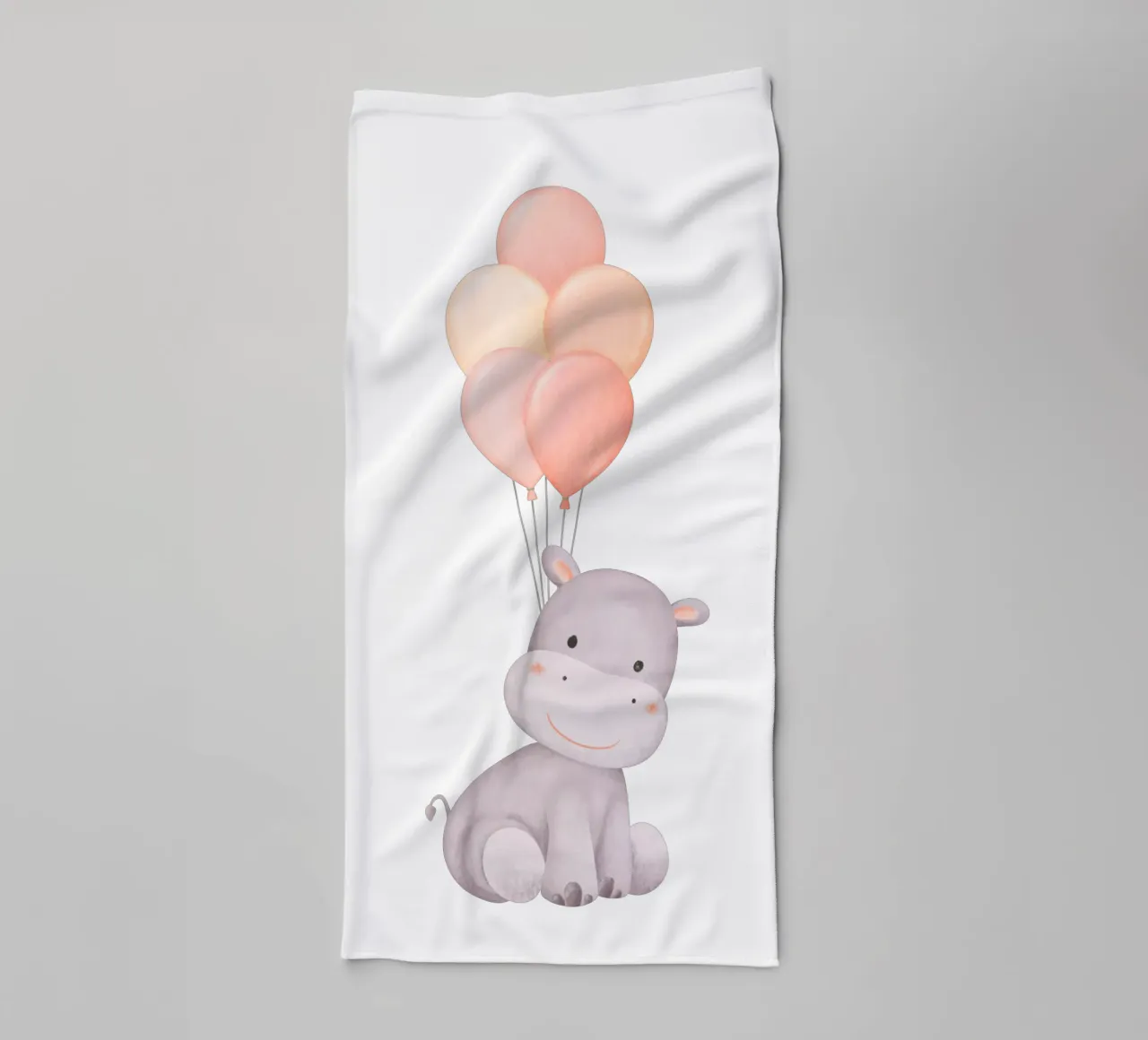 Sogno di un ippopotamo allegro asciugamano da bagno da Doodle Dreams Art