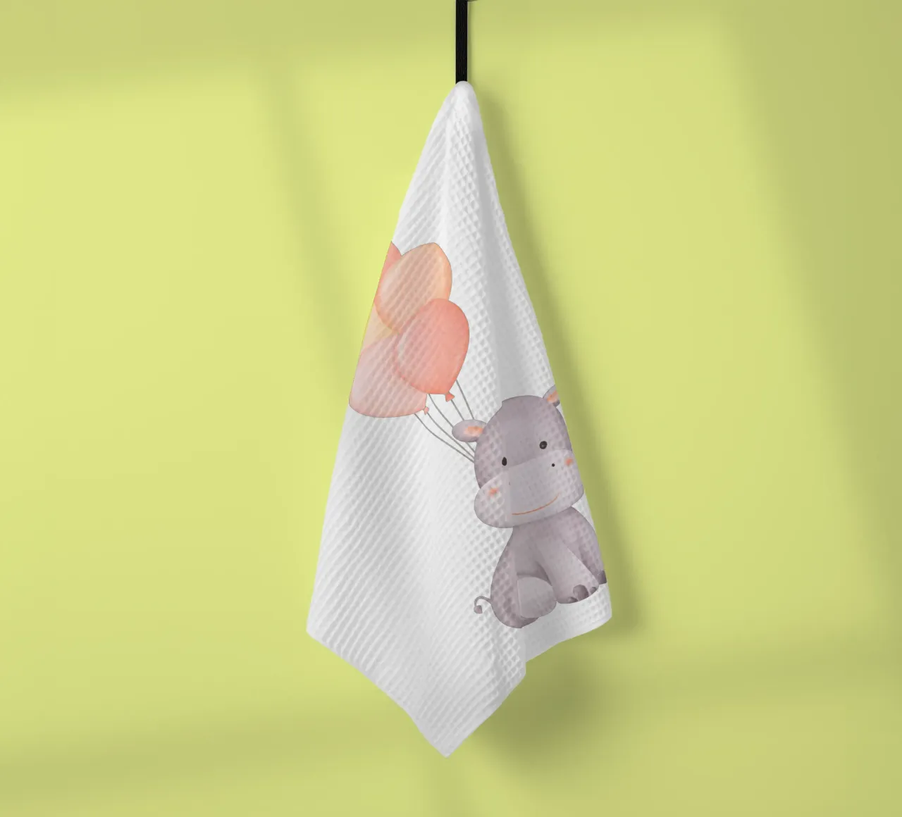 Sogno di un ippopotamo allegro canovaccio da cucina da Doodle Dreams Art