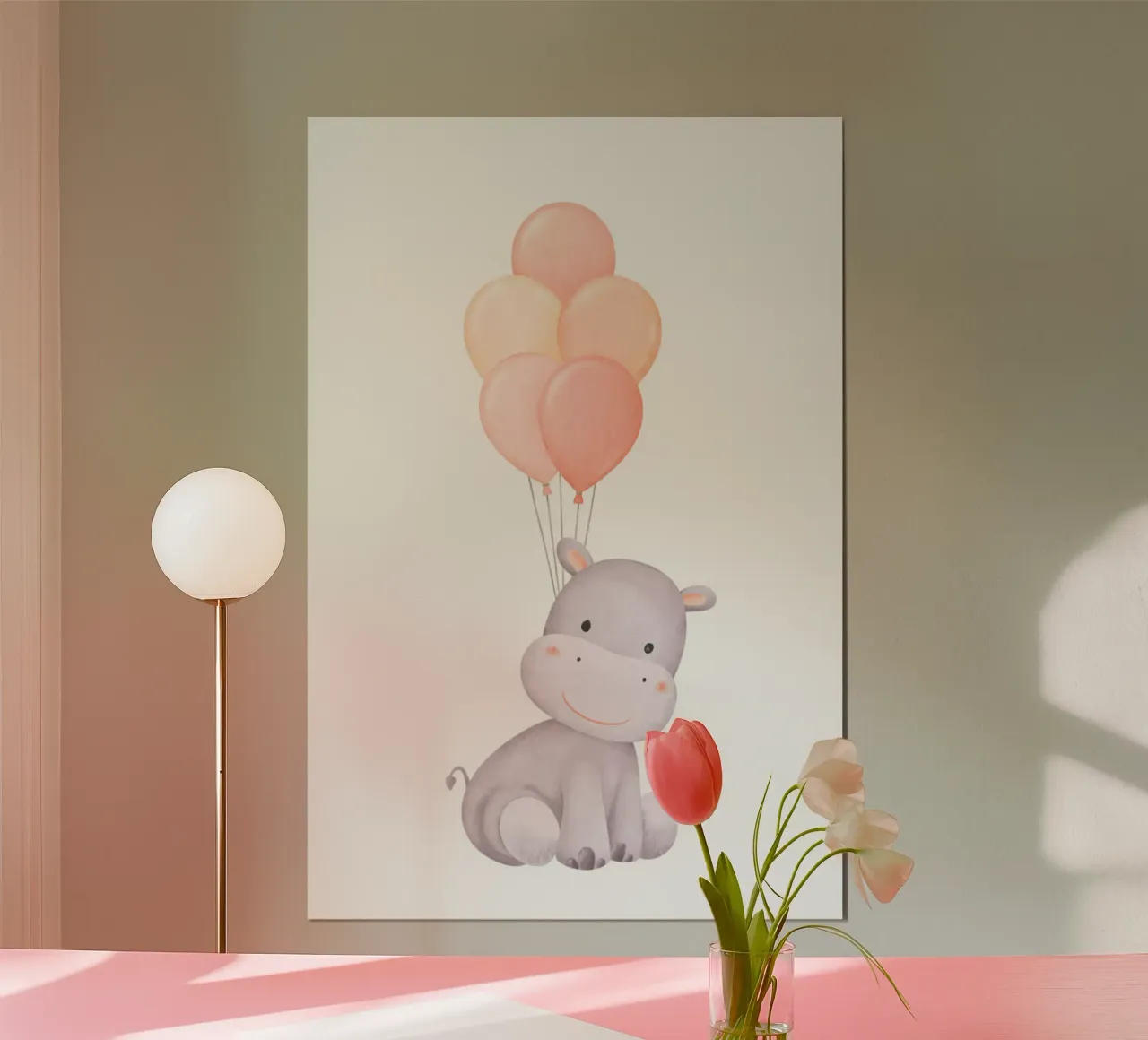 Sogno di un ippopotamo allegro carta hahnemühle da Doodle Dreams Art