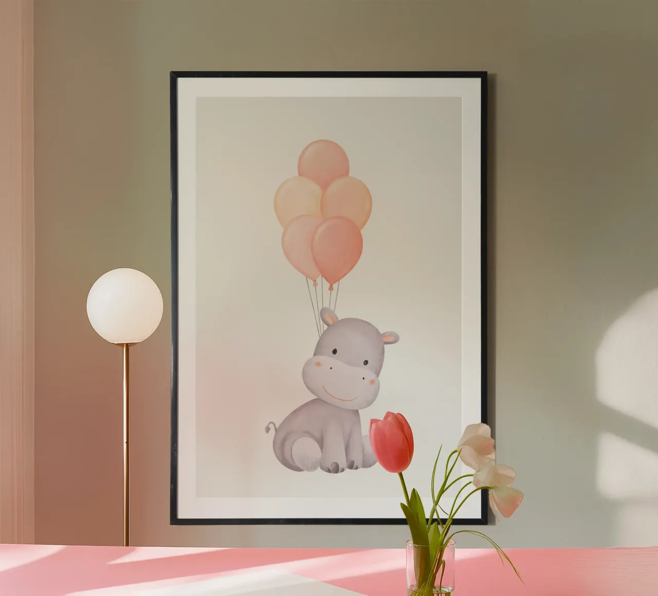 Sogno di un ippopotamo allegro carta hahnemühle da Doodle Dreams Art