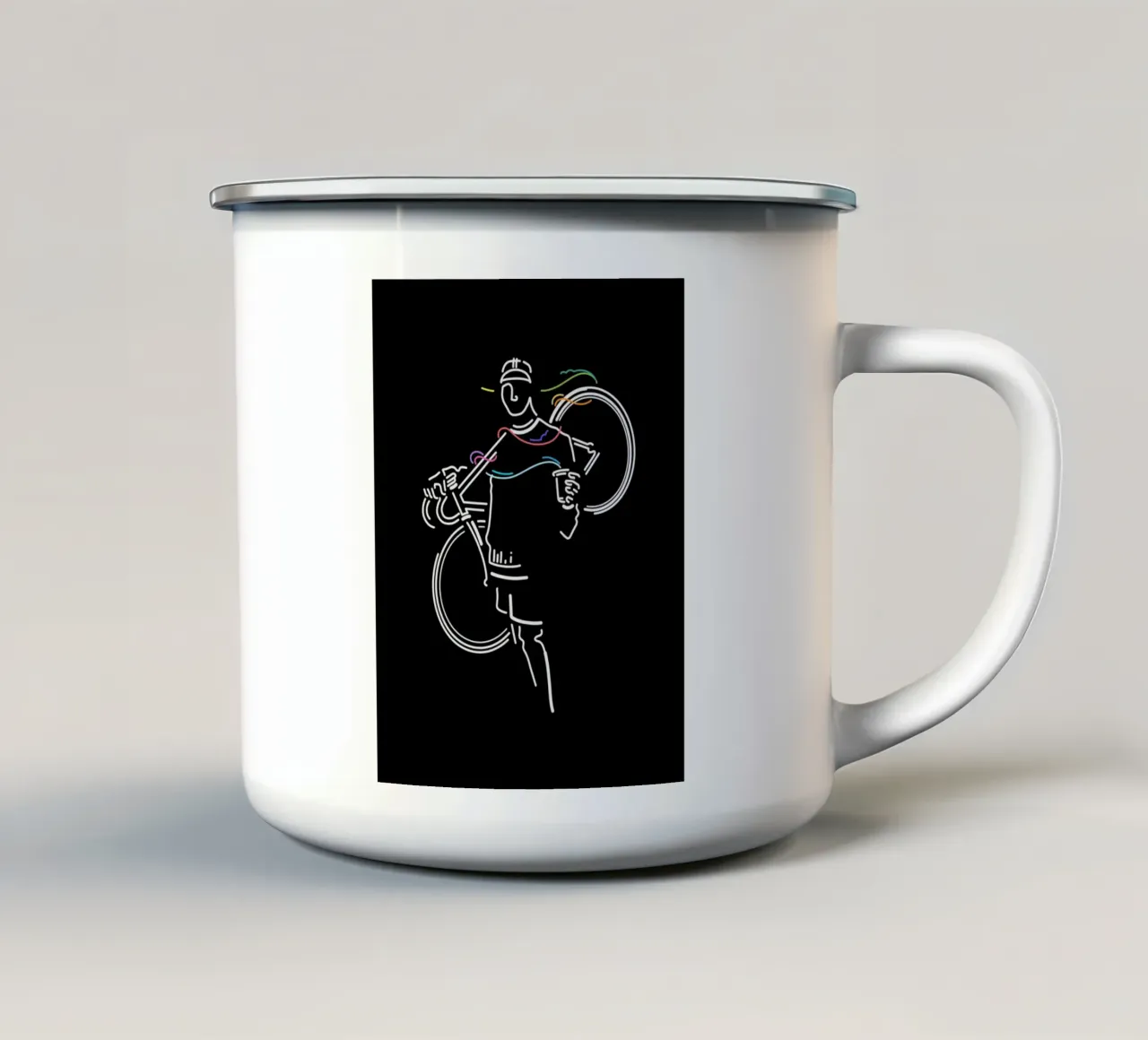 Giro mattutino tazza in smalto da The Cyclist