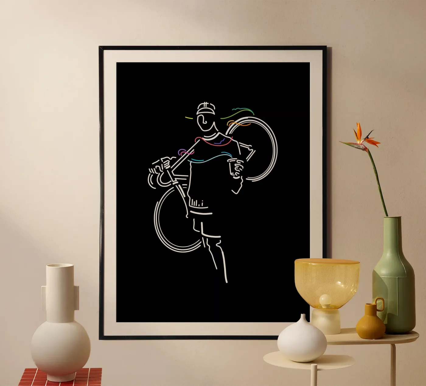 Ochtendrit poster van The Cyclist