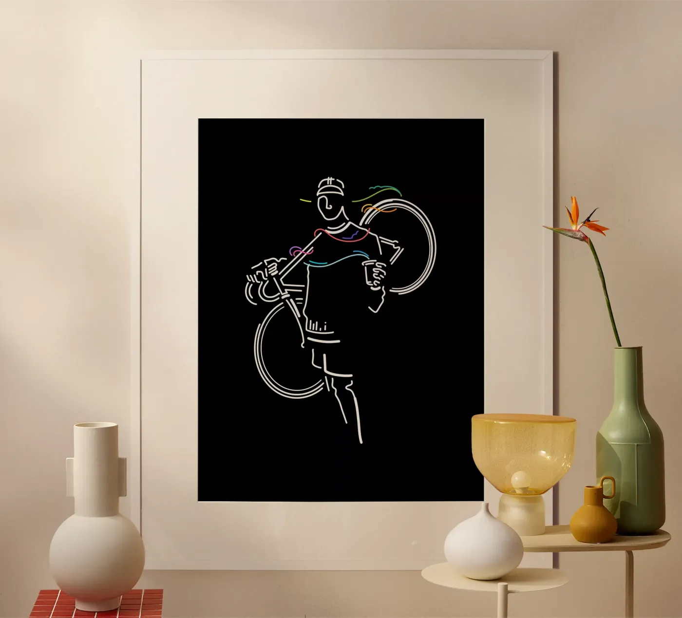 Ochtendrit poster van The Cyclist