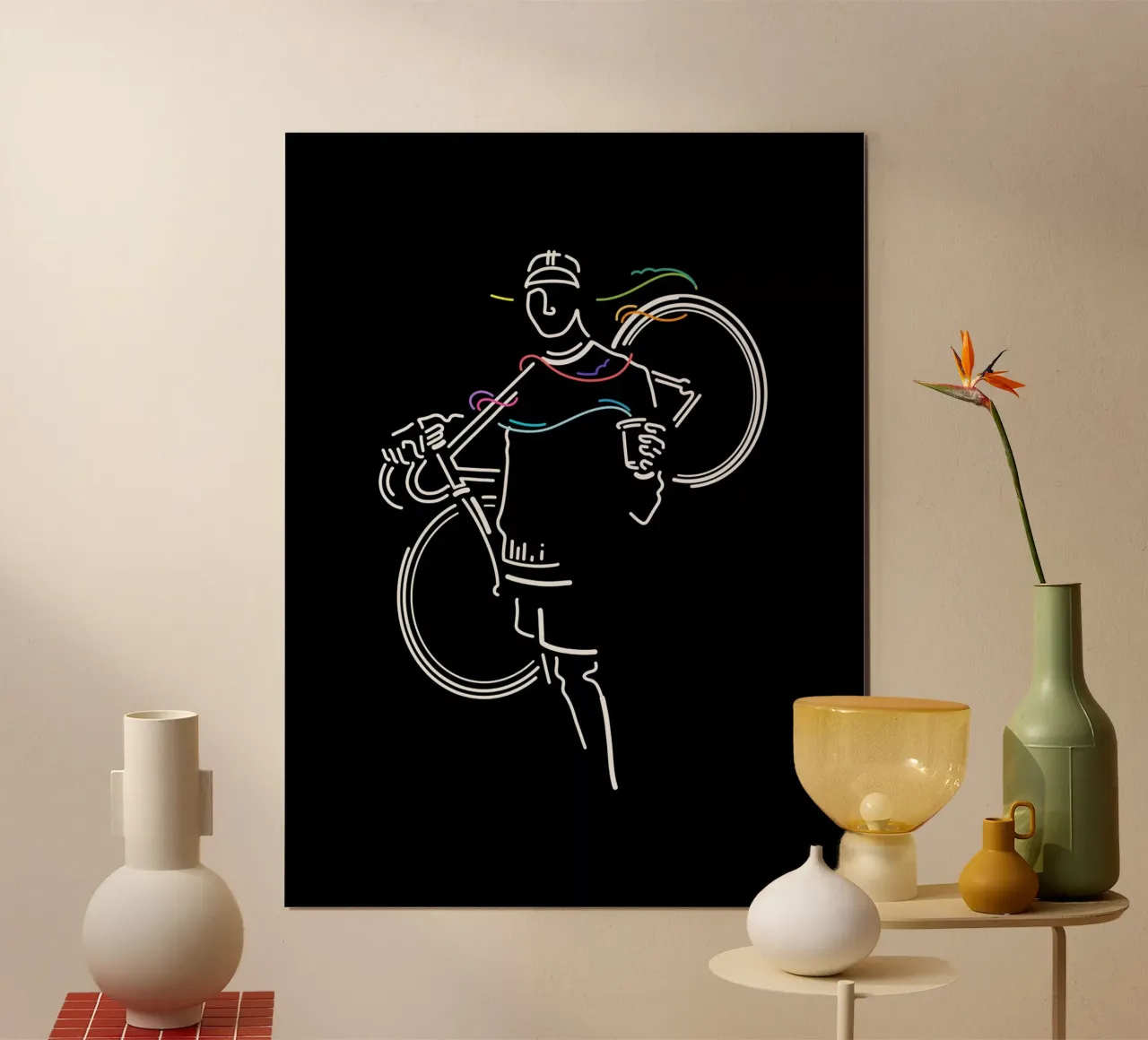 Ochtendrit poster van The Cyclist