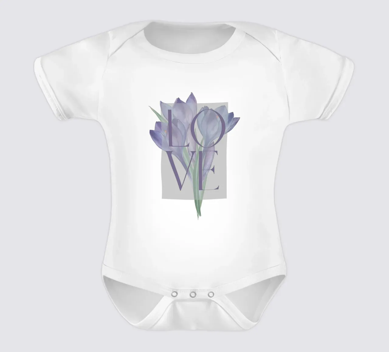 Amore in fiore body neonato maniche corte da DesignArt