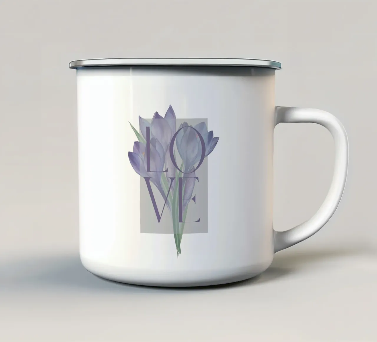 Amore in fiore tazza in smalto da DesignArt