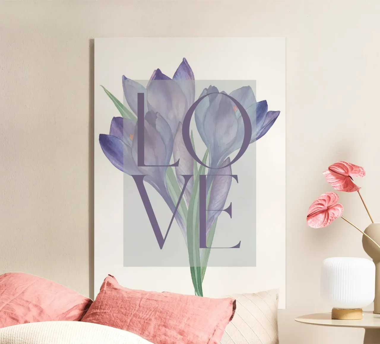 Amore in fiore plexiglass da DesignArt