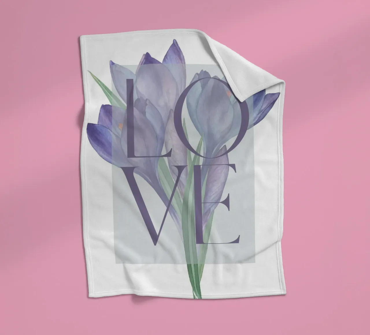 Amore in fiore coperta in pile da DesignArt
