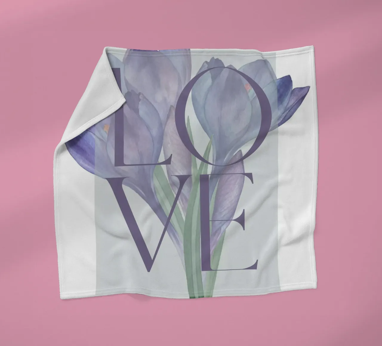 Amore in fiore coperta in pile da DesignArt