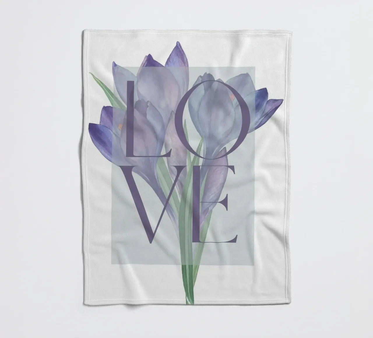 Amore in fiore coperta in pile da DesignArt