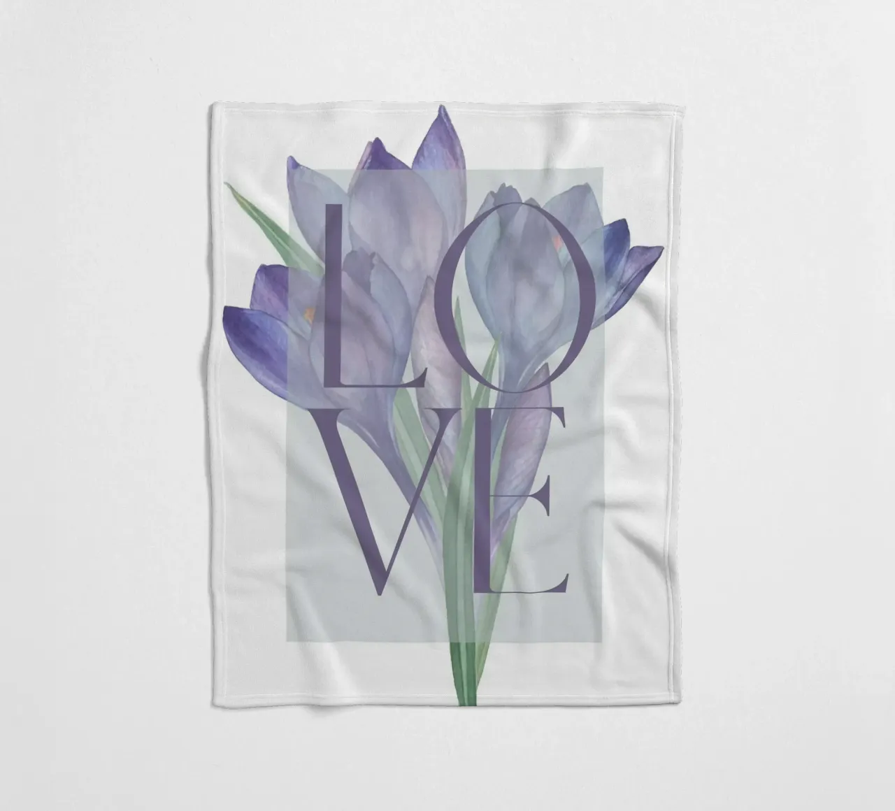 Amore in fiore coperta in pile da DesignArt