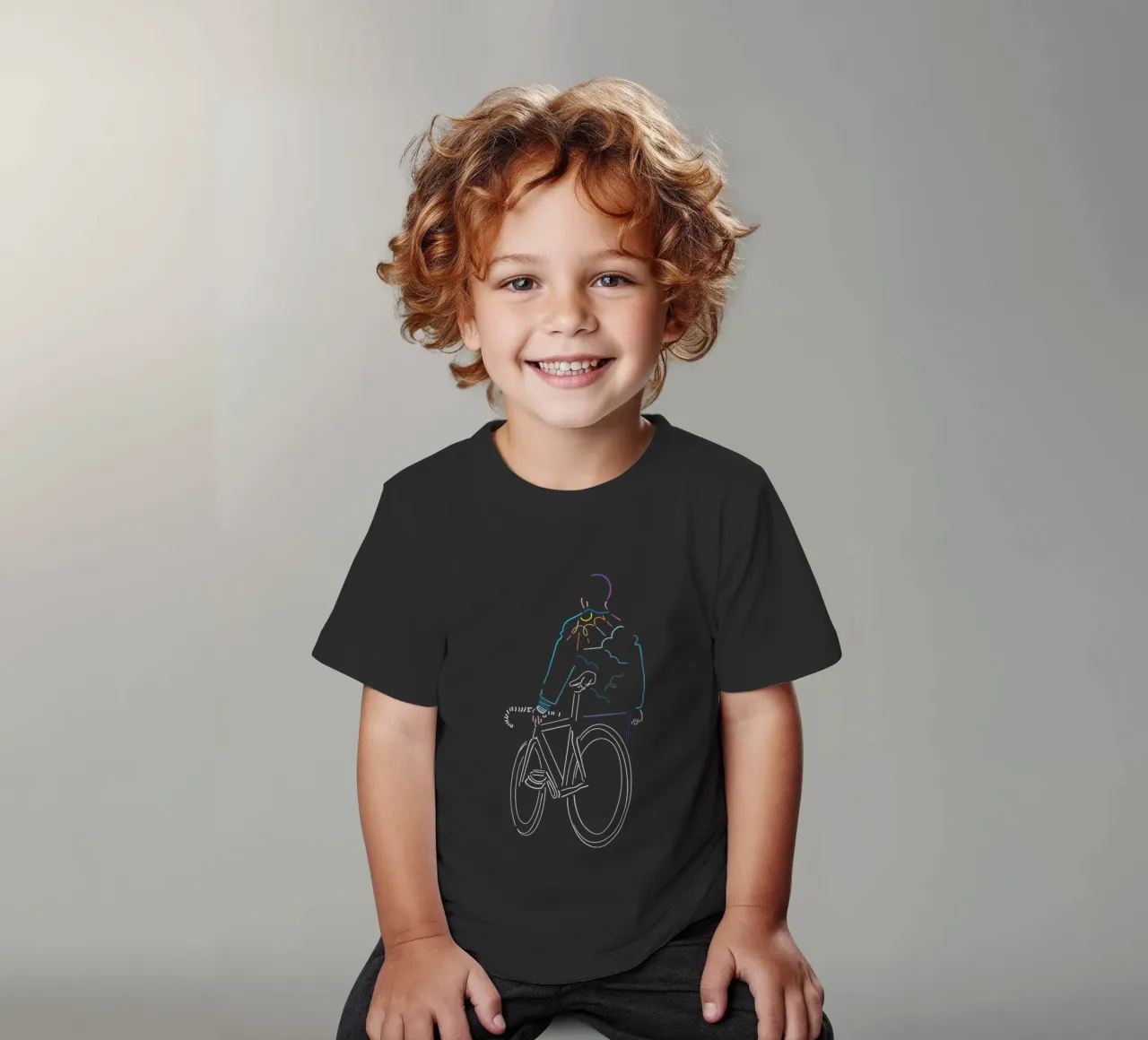 Sunset kinder t-shirt van The Cyclist