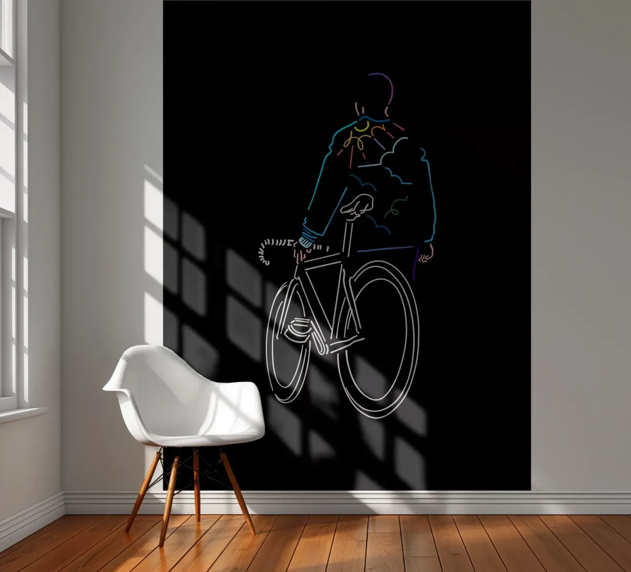 Zonsondergang fotobehang van The Cyclist