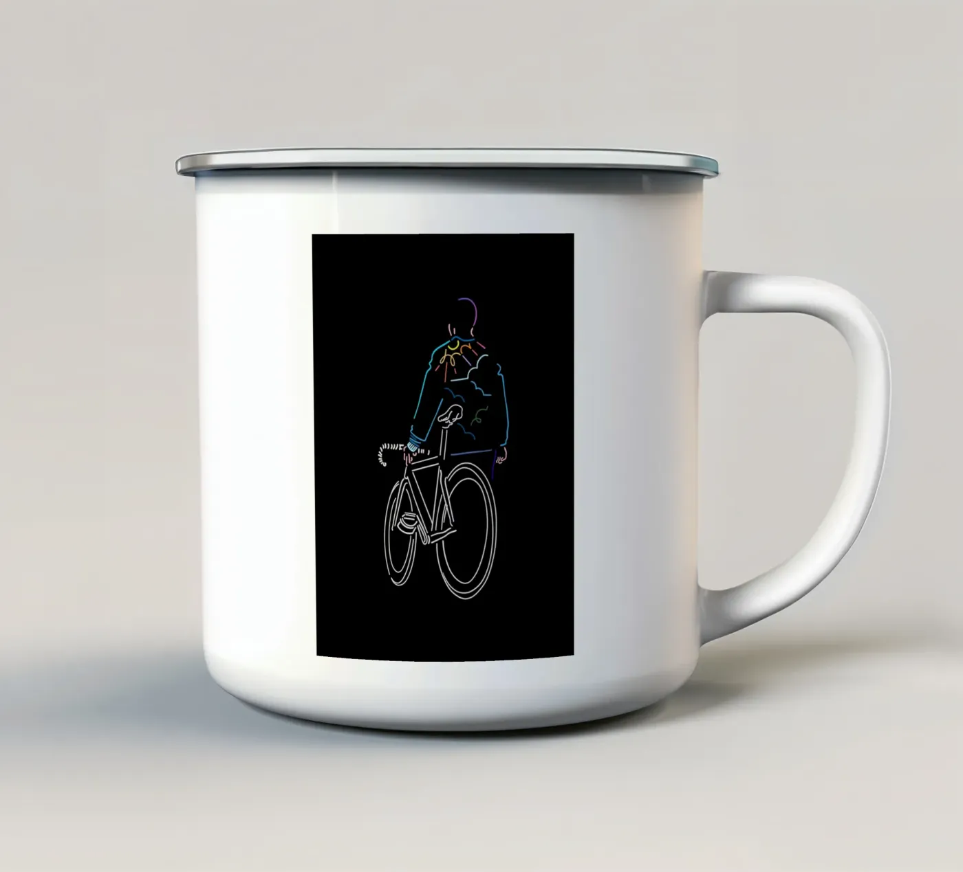 Sonnenuntergang Emaille Tasse von The Cyclist