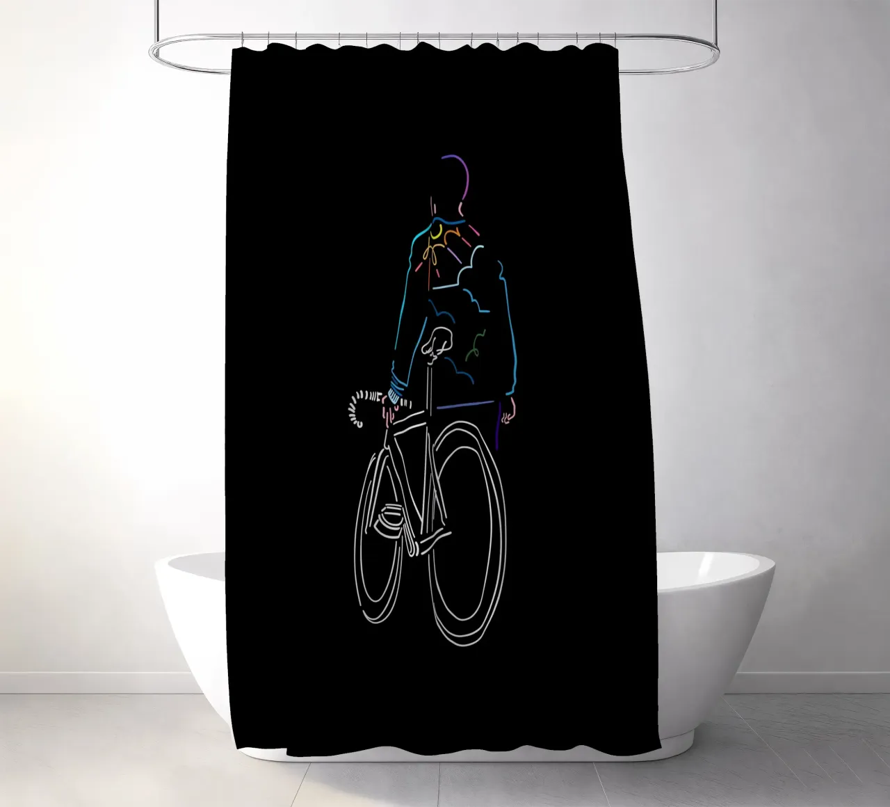 Sonnenuntergang Duschvorhang von The Cyclist
