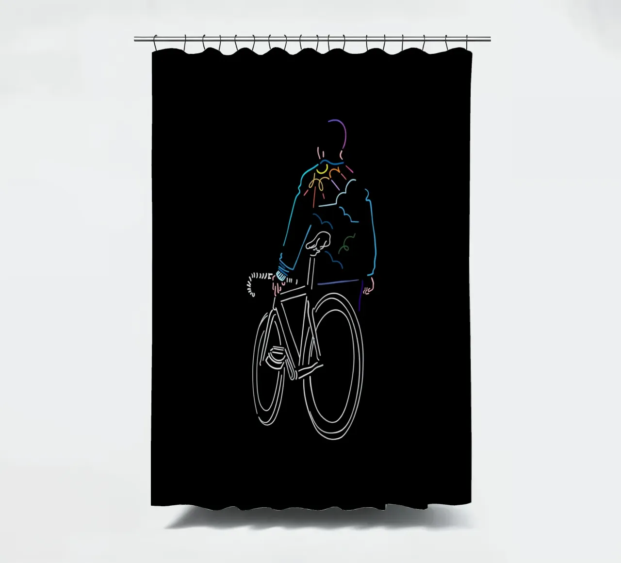 Sonnenuntergang Duschvorhang von The Cyclist