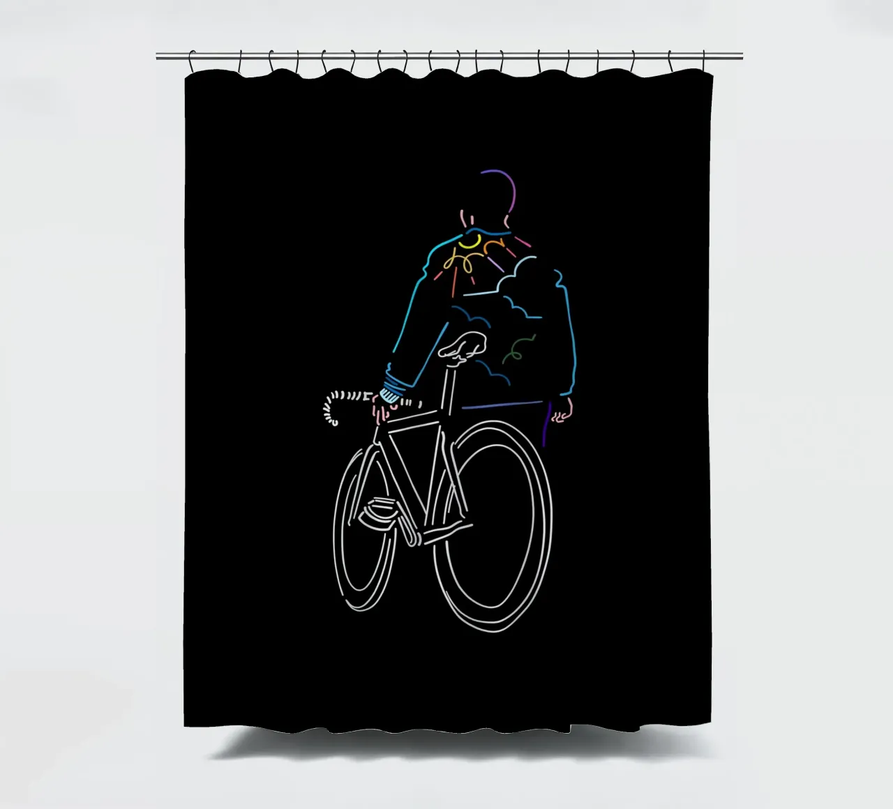 Sonnenuntergang Duschvorhang von The Cyclist