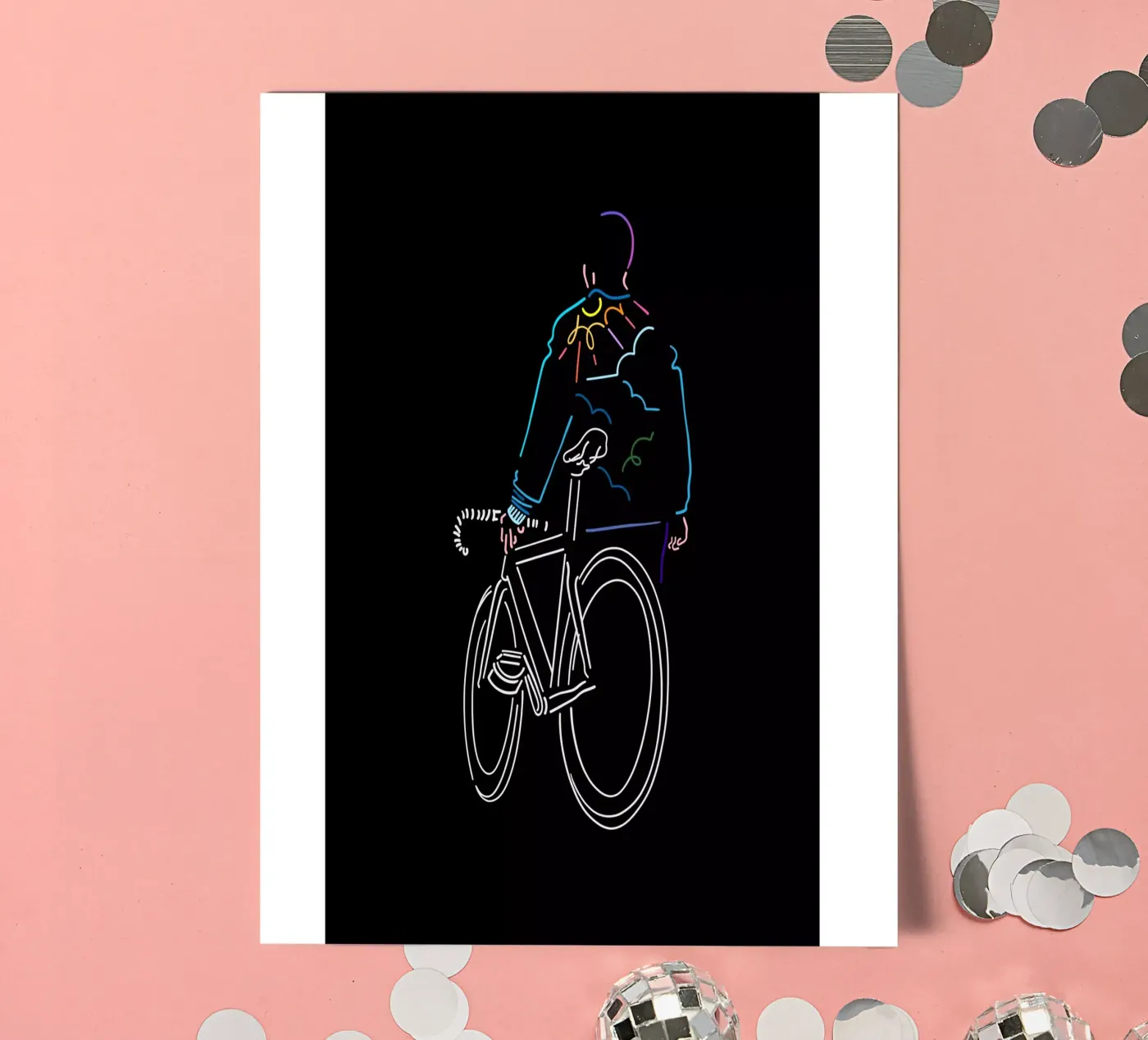 Sunset stickervel van The Cyclist