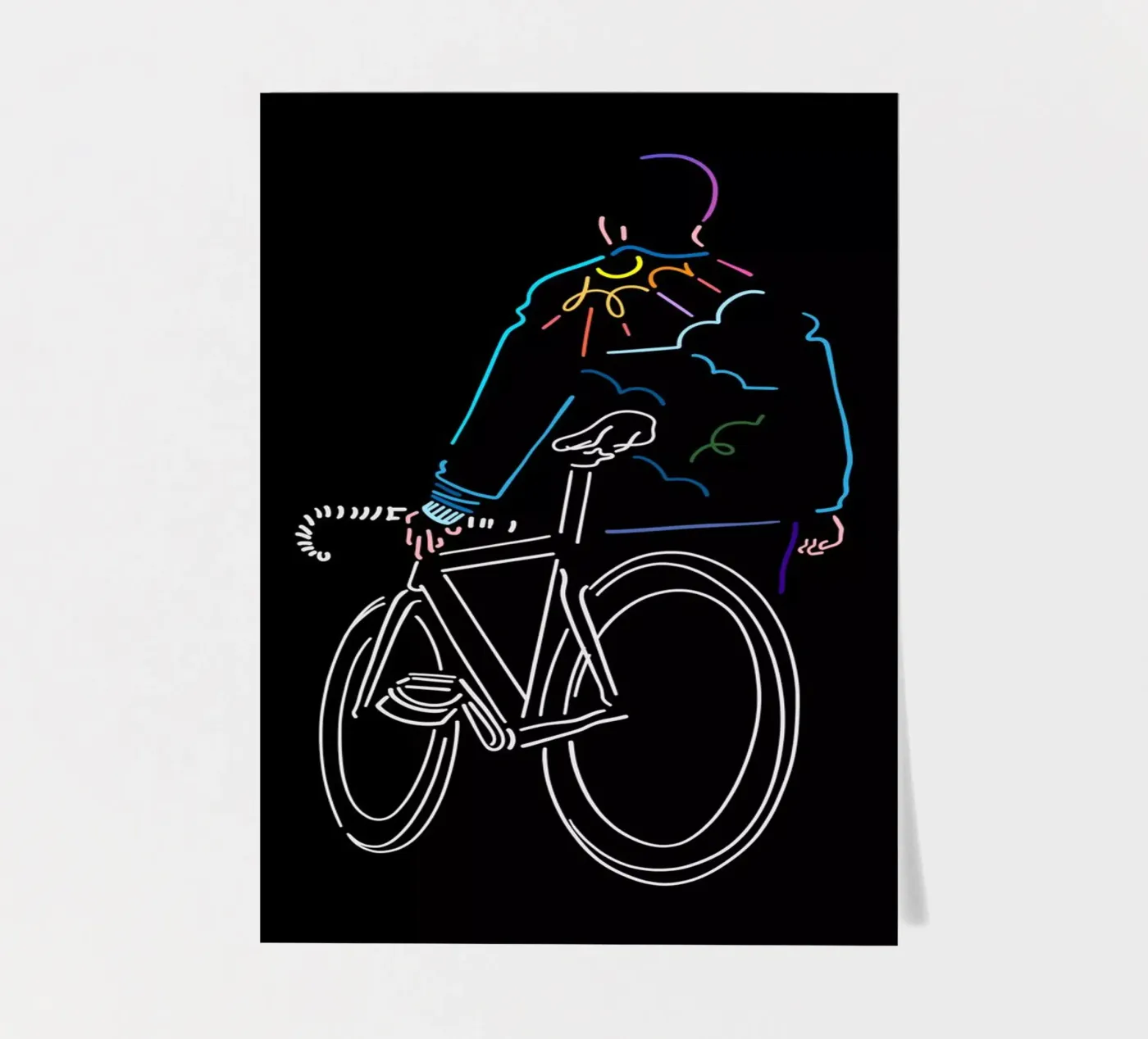 Sunset stickervel van The Cyclist