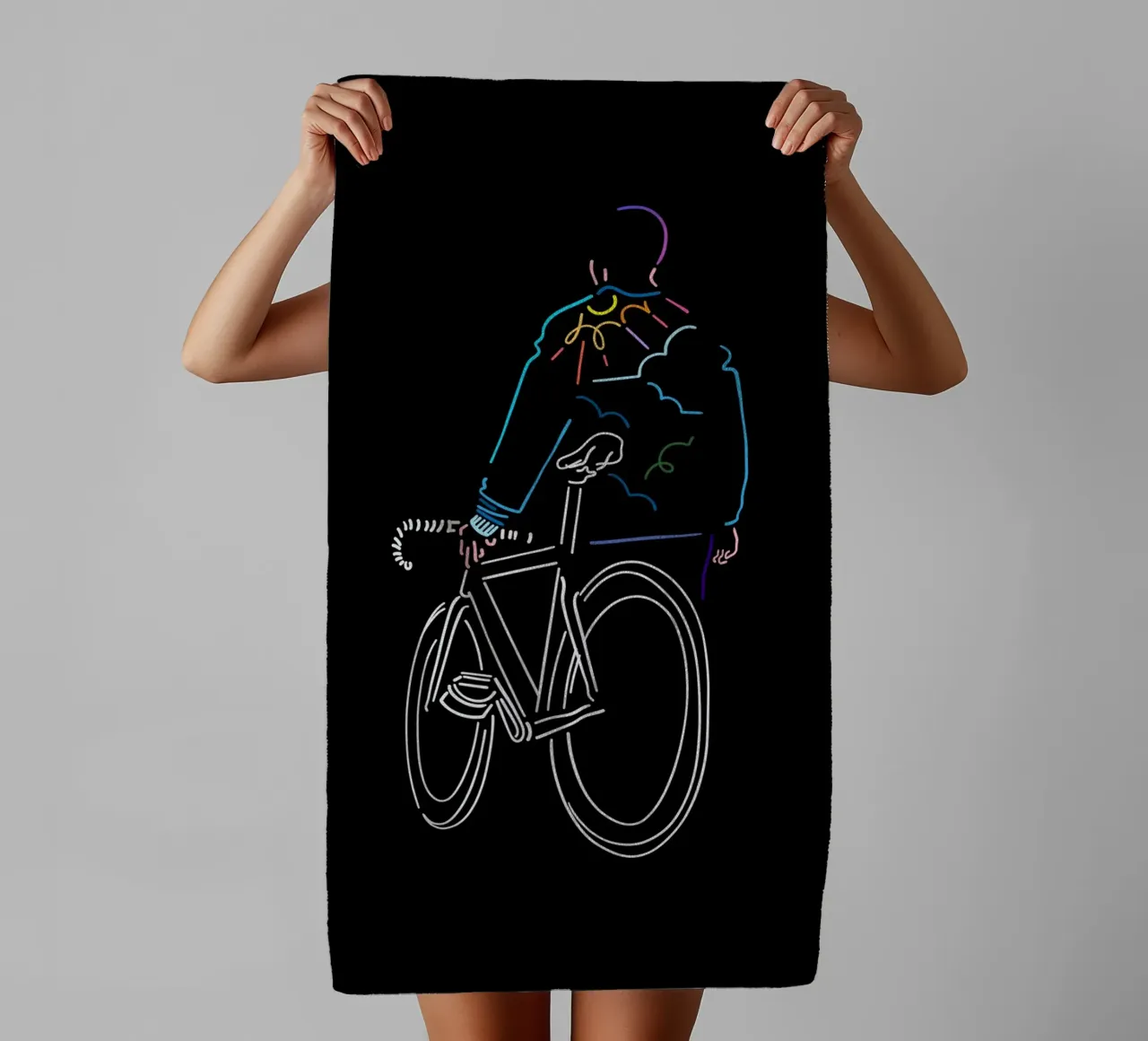 Sunset asciugamano da bagno da The Cyclist