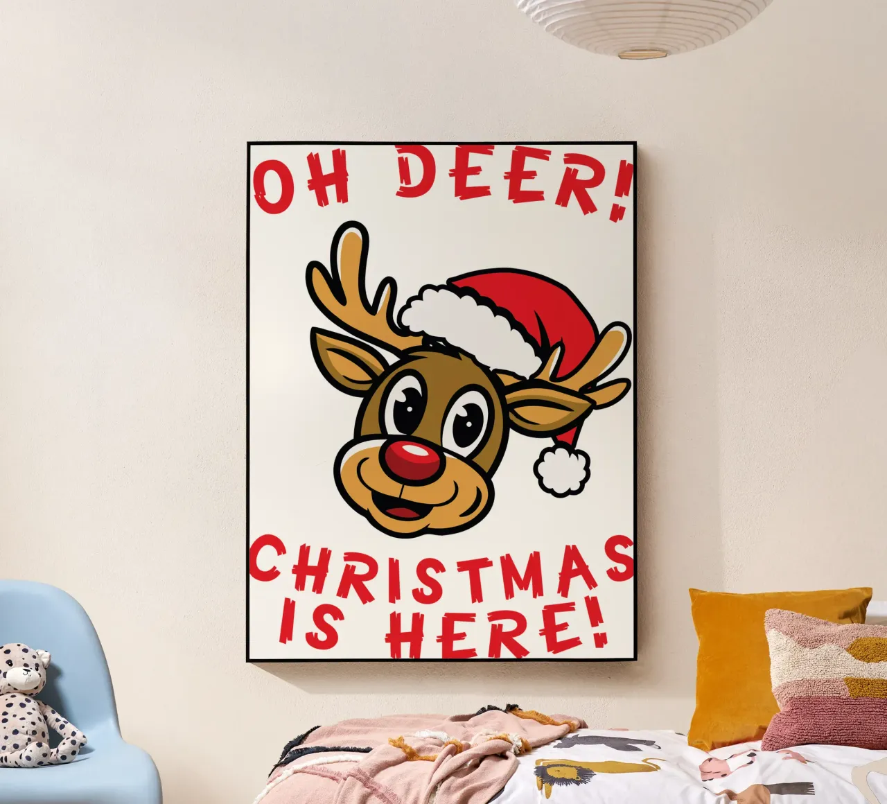 Oh Deer! Christmas is here! acrylic glass by edsonramosart