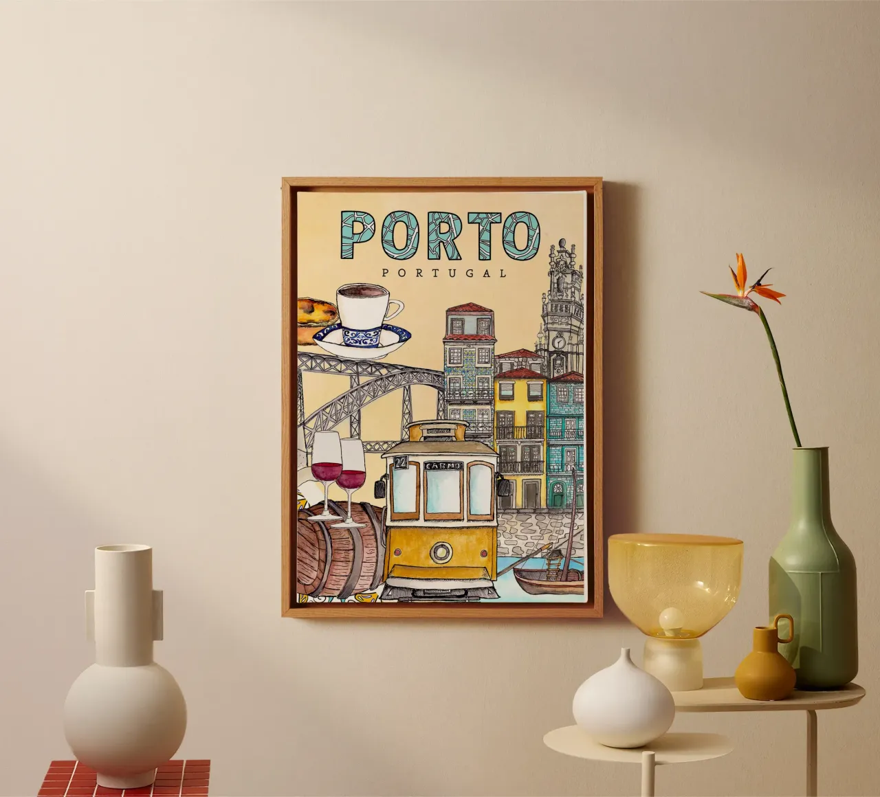 Best of Porto tela con Cornice a cassetta da Claudiabrueggen