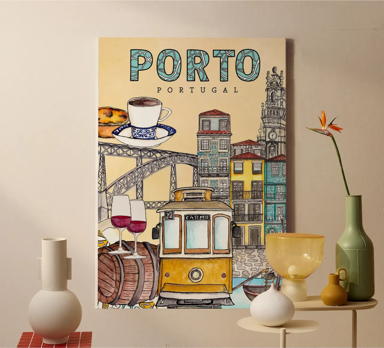 Best of Porto tela con Cornice a cassetta da Claudiabrueggen